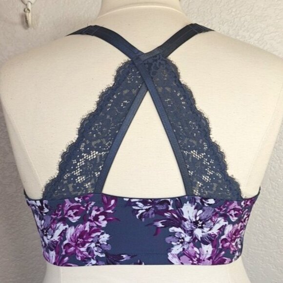 Cacique 42DD Lightly Lined Boost Plunge Bra Front-Close Racerback Underwire - Picture 2 of 5